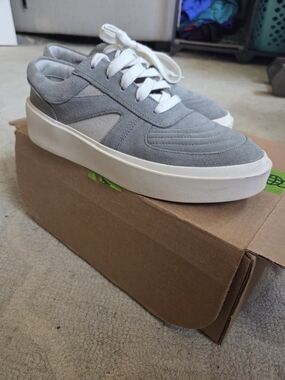 Fear of God Gray Suede Low-Top Sneakers with White Sole